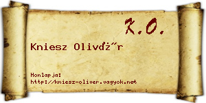 Kniesz Olivér névjegykártya