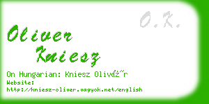 oliver kniesz business card